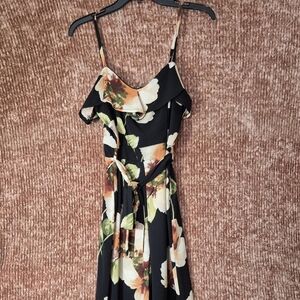 Venus black floral print jumpsuit